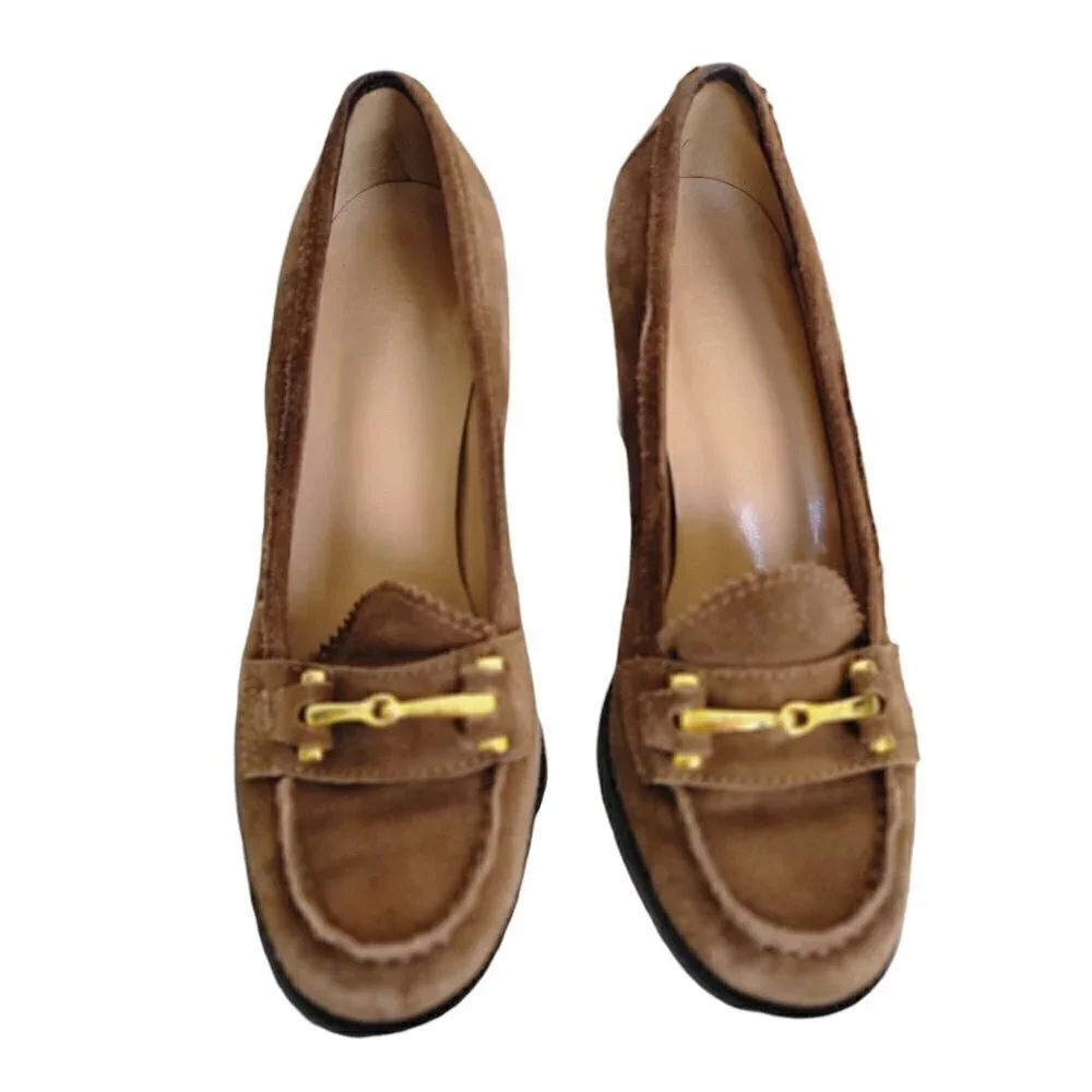 Franco Sarto Suede Loafer Pumps Size 7M